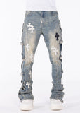 GUAPI VINTAGE BLUE CROSS BUCKLE DENIM
