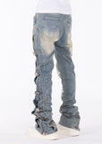 GUAPI VINTAGE BLUE CROSS BUCKLE DENIM