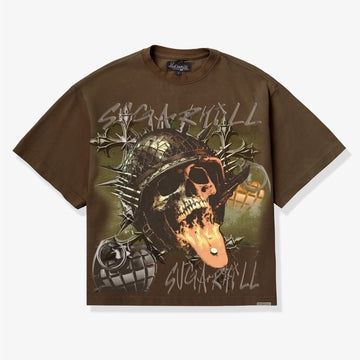 SUGERHILL "PLATOON" T-SHIRT (BROWN)