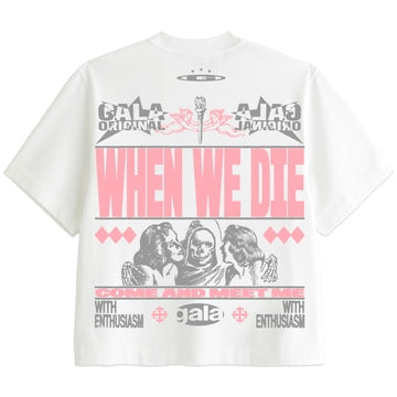 GALA "GRAVEYARD" TEE (WHITE/PINK)