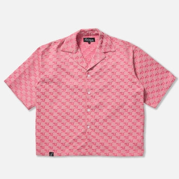 SUGARHILL "FADER" LOUNGE SHIRT (PINK JACQUARD)