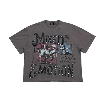 MIXED EMOTION GREY 'FRIENDS' TEE