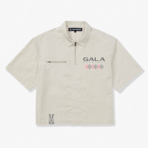 GALA "GRAVEYARD" ZIP SHIRT (BONE)