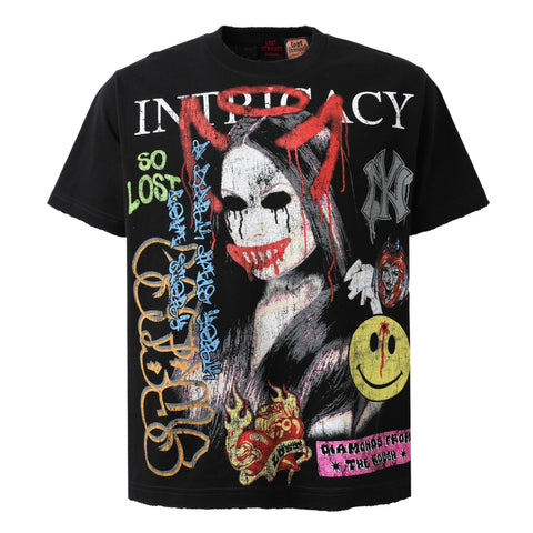 LOST INTRICACY BLACK FRONT PAGE SHIRT