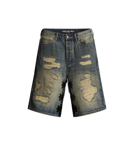 LOSTSHDWS DSTRY DENIM SHORT (BLK)