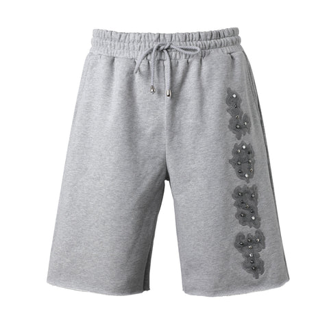 LOST INTRICACY LIGHT GREY PATCH SHORTS