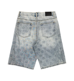 LOSTSHDWS EMBOSSED DENIM SHORT (BLUE)
