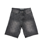 LOSTSHDWS EMBOSSED DENIM SHORT (BLK)