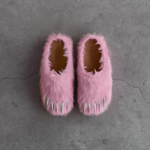 BRAVEST STUDIOS BEAR CLAW MULES PINK