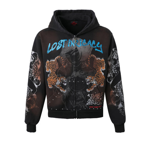 LOST INTRICACY TWIN TIGER ZIP UP