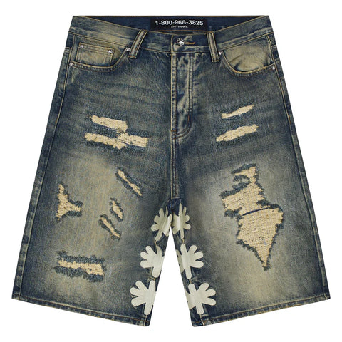 LOSTSHDWS DSTRY DENIM SHORT (BONE)