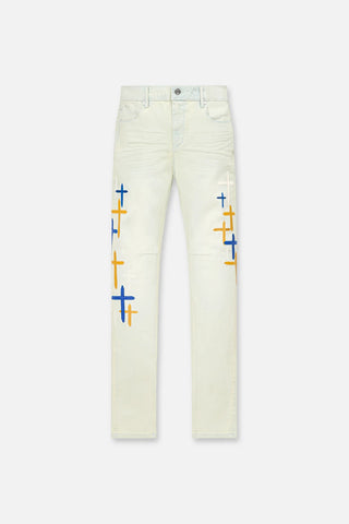 RTA Bryant | Stormy Sky Cross Patch JEANS
