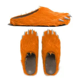 BRAVEST STUDIOS BEAR CLAW MULES ORANGE